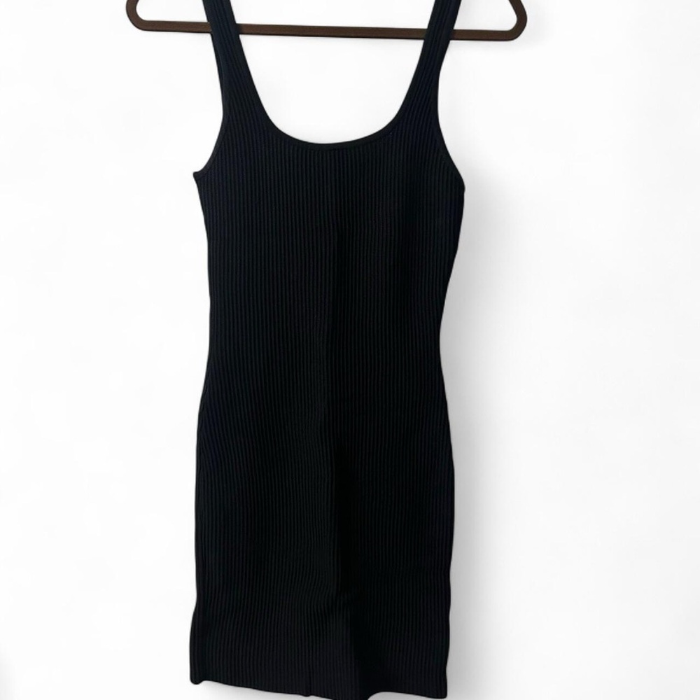Altar'd State Black Ribbed Bodycon Mini Dress